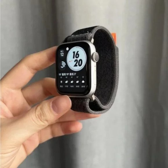 NEW GRAY Velcro Loop Strap for Apple Watch - Picture 3 of 7